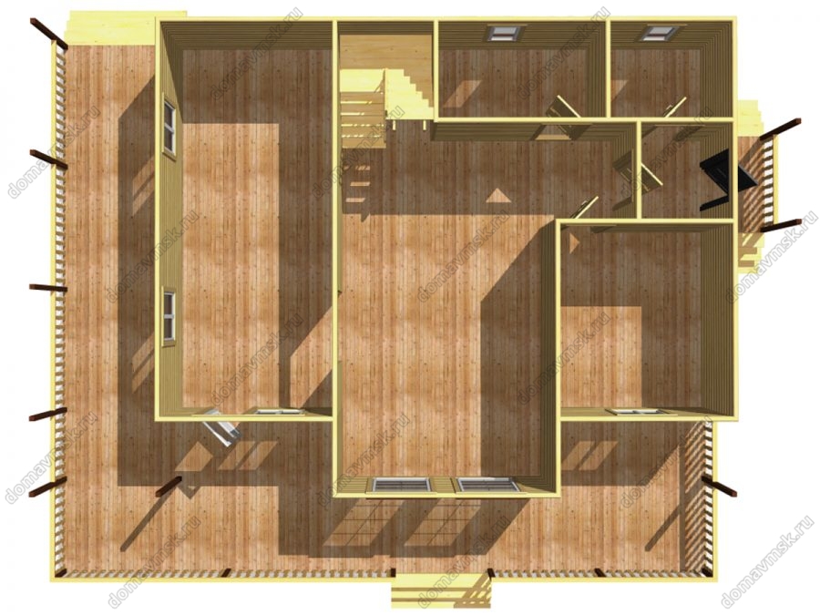 Двухэтажный каркасный дом 11,5 на 14 план первого этажа
