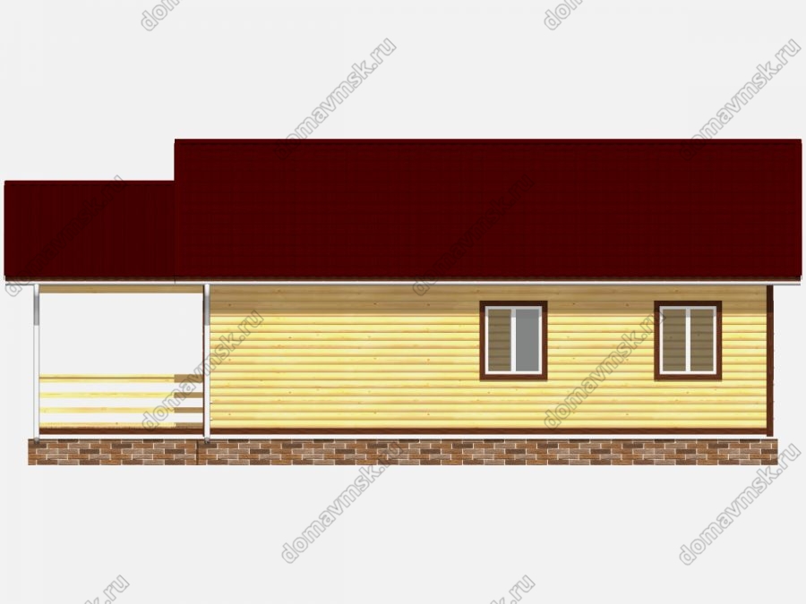 Одноэтажный дом из бруса 8 на 10