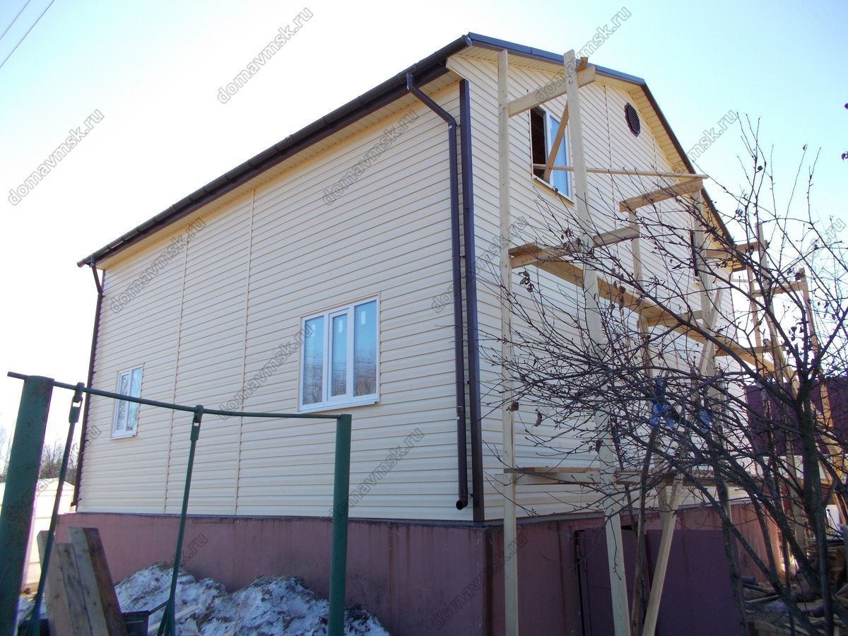 Фото строительства каркасного дома 9х9 в г/п им. Воровского