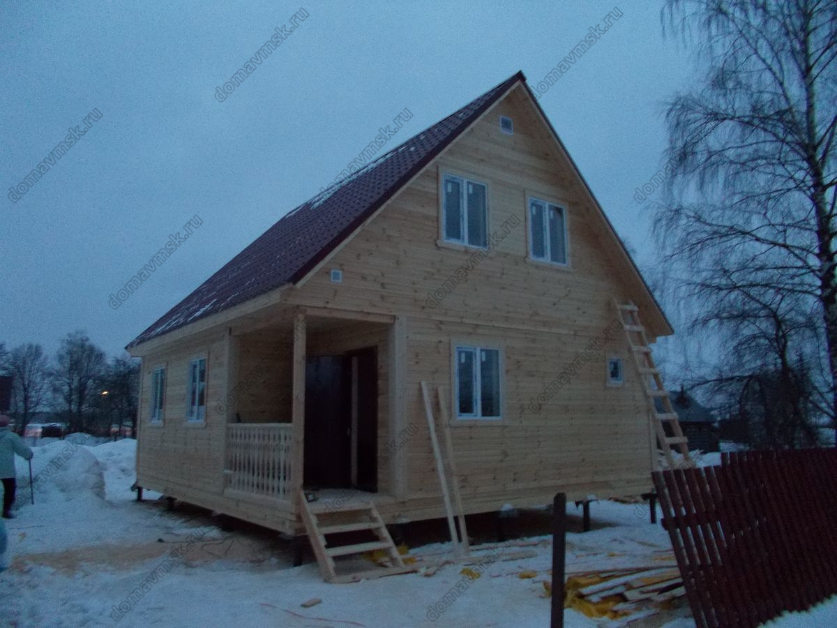 Фото строительства каркасного дома 7,5х8 в Хотьково Московская область